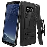 Galaxy S8 Plus Case, LK [Heavy Duty] Black Armor Holster Defender Full Body Protective Hybrid Case Cover with Belt Clip for Samsung Galaxy S8 Plus