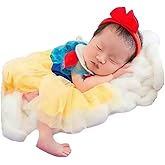 Vomdrok Newborn Girls Photography Prop Infant Romper Skirt Newborn Lace Tulle Skirt Girl Photo Shoot Infant Princess Costume
