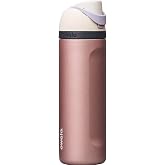 Owala FreeSip Stainless Steel Water Bottle 24 oz, Boss Babe | FreeSip Lid, Insulated, Leak-Resistant, On-the-Go Hydration, Rose Gold Finish