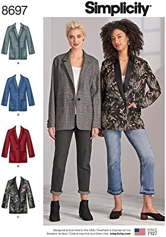 SimplicityCreative Patterns Misses'/Women's Oversized Blazer Pattern