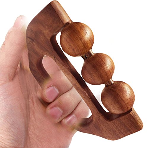 Special Gift your lovely sister at Rakhi Occasion,Wooden Hand Massager 3 Ball Design With Grip Pain Relief Massager 6in,Wooden hand held massager, Acupressure massage,