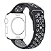 Ocydar Apple Watch Band 38mm, Soft Silicone Nike+ Sport Style Replacement iWatch Strap Band for Apple Watch Series 1 Series 2, Apple Watch Nike+, S/M Size - Black / Cool Gray