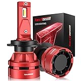 Torchbeam T2 H7 LED Headlight Bulbs, Compact Size, 6000K Cool White, 200% Brightness, Replacement Bulbs