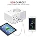 Alarm Clock Radio, AKASO Digital Alarm Clock for Bedroom with Snooze Function, 5 Dimmer Brightness, Thermometer, Dual Alarm Clock - USB Charging port for iPhone/iPad/iPod/Android and Tablets, White