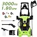 Homdox 3000 PSI Pressure Washer, 1.80 GPM 1800W Electric Power Washer with Hose Reel, 5 Nozzles