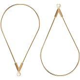 BENECREAT 30 PCS 18K Gold Plated Teardrop Shape Beading Hoop Earrings for Earring Jewelry Making, Anniversaries Gifts and Favors