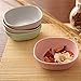 ZBGOROW Bamboo Fiber Side Dishes | 3.7 inch, 3.5 ounce, BPA-Free and Eco-Friendly Sauce Plates | Small Dipping Bowl Set of 4 in 4 Assorted Color