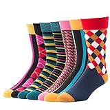 JYinstyle Multi Pack Men's Fashion Combed Cotton Crew Dress Socks