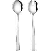 Salad Serving Utensils, 9.4 Inch Long Salad Spoon And Forks Serving Set of 2, Stainless Steel Salad Server Set For Kitchen Tools