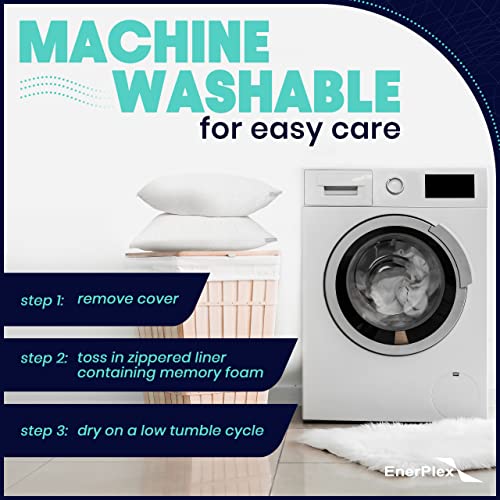 EnerPlex Memory Foam Pillows Pack of 2 Adjustable, CertiPURUS