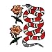 Snake flower Embroidered Applique Patch Vintage Animal Patch T-shirt Jeans Decoration Patch DIY Garment Accessories (Style D)