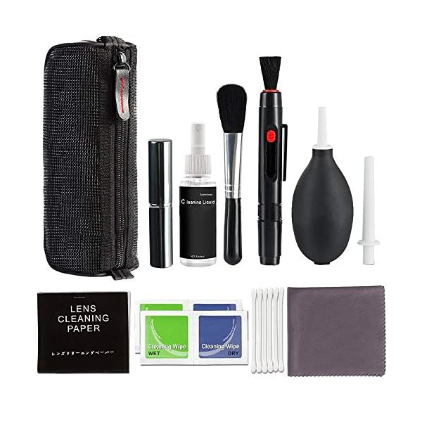 Colorful Professionelles Kamera Reinigungsset für DSLR-Kameras - Canon, Nikon, Pentax, Sony/Sprühflasche Lens Pen Brush Blower