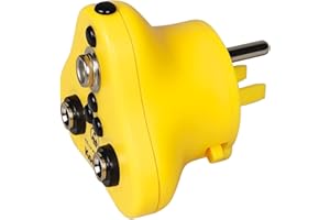 KooMall 1Meg Ohm Safe Grounding Plug for Wrist Straps, Anti Static Mat, ESD Sensitive Device, Earth Outlet Socket Adapter for Antistatic Bracelets Wristband, Ground Cable Cord Wire (1xStuds+2xJacks)