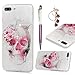 iPhone 7 Plus Case Clear Bling, MOLLYCOOCLE Crystal Clear Transparent Handmade Bling Shiny Crystal Diamond Design PC Hard Shell Full Protective Case Cover for iPhone 7 Plus 5.5 inch - Skull Crown