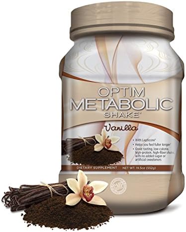 Meal Replacement Protein Shake Powder With Clinically Proven Ingredients For Weight Management. Whey Protein, Plant Protein, High Fiber, Low Carb, Vanilla, 15 servings