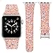 iitee Christmas Shiny Glitter Power PU Leather Bling Luxury iWatch Band Wristwatch Bracelet Strap Belt for Apple Watch (Salmon, 38 mm)