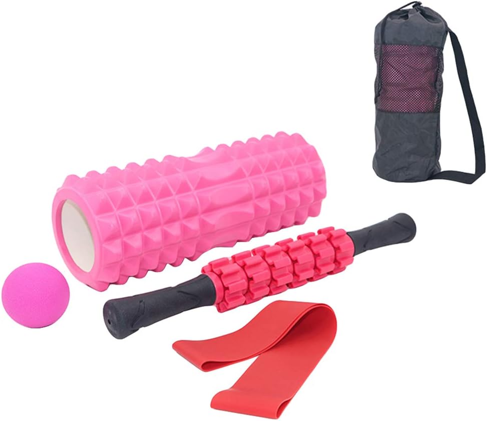 Bireegoo 5 Pcs/Set yoga foam roller for deep tissue Fitness Foam Roller foam roller yoga set with pilates yoga foam roller