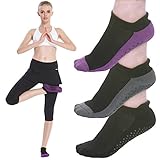 Cotton Ankle Socks for Hospital Yoga Pilates Workout Travel Pack of 3