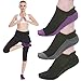 Cotton Ankle Socks for Hospital Yoga Pilates Workout Travel Pack of 3