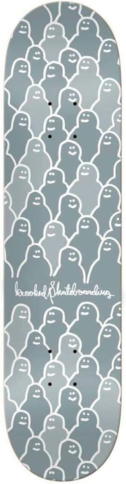 Krooked Skateboards Krouded PP Skateboard Deck Grey 8.5"
