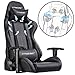 GTRACING Ergonomic Gaming Chair,Racing Office Computer Chair,Home Office Chair,High Back Gaming Desk Chair with 4D Adjustable Arms,Heavy Duty Metal Base,Swivels Reclines black and white