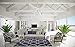 Garland Rug Large Twisted Rope Area Rug, 5 x 7', Indigo/Ivory