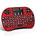 Rii i8+ Mini Wireless 2.4G Backlight Touchpad Keyboard with Mouse for PC/Mac/Android, Red (mwki8+)