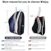 Winjoy Ergonomic Lumbar Support Pillow, 100% Pure Memory Foam Back Cushion with Breathable 3D Back Pillow Design for Lower Back Pain Relief,Durable Adjustable Straps for Chair/Recliner/Car Seat