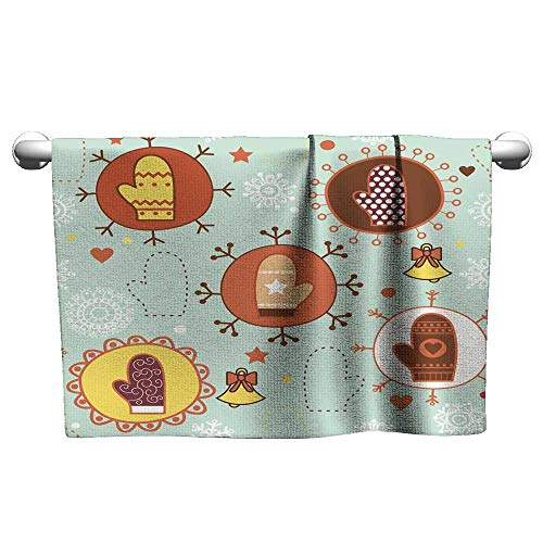 Tankcsard Floral Hand Towels Mitten Seamless Pattern 3 Hair Towel