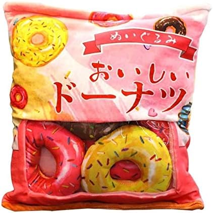 Amazon Pkrisd 日本スタイル ドーナツ ベア 豚 スナック枕 人形 ネット 赤毛 ぬいぐるみ 人形 スーパーソフト 女の子 ハート ぬいぐるみ おもちゃ 必需品 Bffギフト お気に入りの映画スーパーヒーローステッカー ぬいぐるみ おもちゃ