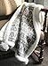effe bebe Snow Owl Cotton Knit Sherpa Baby Blanket 30”x40” (Grey)