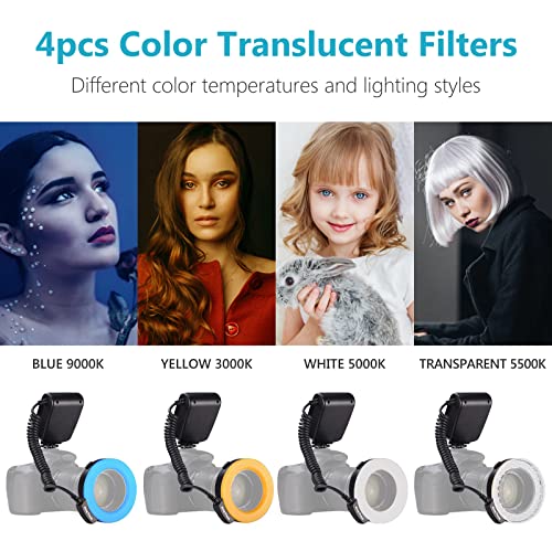 Neewer 48 Macro LED Ring Flash Bundle with LCD Display Power Control