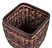 BIRDROCK HOME Seagrass Woven Wastebasket - Espresso - Office Waste Bin - Decorative - Wooden Base - Recycle Trash Can