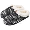 Womens-Comfort-Memory-Foam-Slippers-Plush-Lined-House-Shoes-Indoor-Outdoor-Anti-Skid-Rubber-Sole