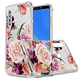 Samsung Galaxy A9 2018 Flower Case,Galaxy A9s Case Floral for Girls Women Shock-Absorption Flexible TPU Rubber Soft Silicone for Galaxy A9s (Clear Flower)