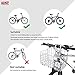 Arltb Lift Off Folding Bike Basket Rust Proof Easy Installation on Front Handlebar & Rear Seat Capacity 44lbs Suitable for Folding Bikes and Some Mountain Bikes - Black/Silver