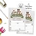 Hadley Designs 25 Cute Rustic Woodland Animals Invitations, Printed Fill In The Blank Invites Baby Gender, Neutral Adventure Coed Deer Bear Fox Themed Party Card, Paper Adventure for Baby Shower