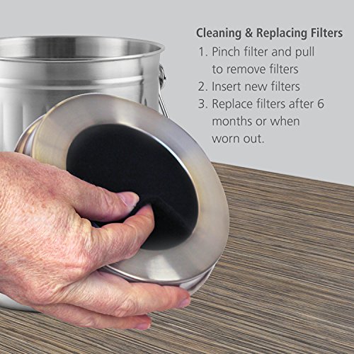 12 Pieces Activated Charcoal Carbon Filters Compost Bin Replacement