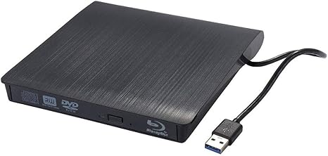 Amazon Com External Blu Ray Dvd Drive Portable Usb 3 0 Cd 3d Blu Ray Player Burner Rom Reader For Mac Windows 10 Laptop Pc Black Computers Accessories