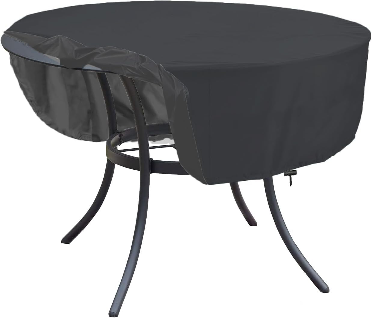 Photo 1 of YHINGG Patio Round Tabel Cover Waterproof 48 Inch 600D Oxford Outdoor Table Cover for Winter DustProof Heavy Duty
