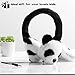Dylan Volume Limiting Wired Headphone for Children Over-Ear Retractable Cord Animal Panda -White