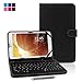 Kamor KM32KC8MCMB PU Leather Stand Case for 8-Inch Tablets Bundle with Micro USB Keyboard, Touch Screen Stylus Pen and Micro Female to Mini Male adapter - Black