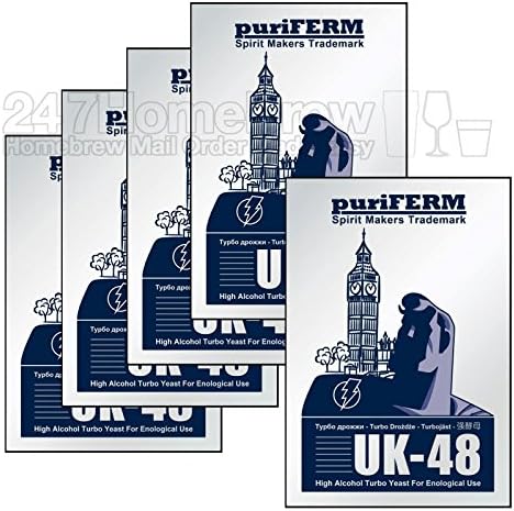 5x Puriferm UK-48 Turbo Yeast 48hr High Alcohol fermentaion