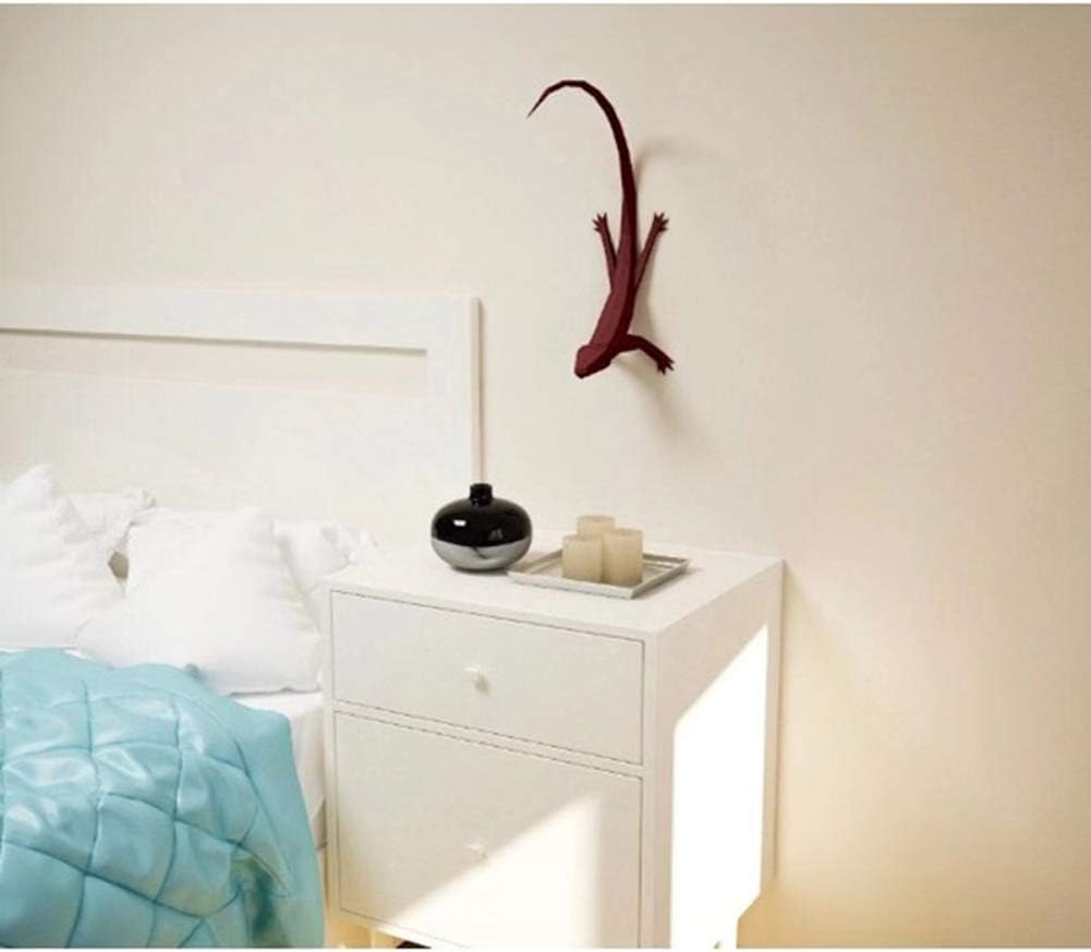 Benfa Lizard Reptile 3D DIY Papercraft Origami Animal Kit Low Poly Wall Art,Red