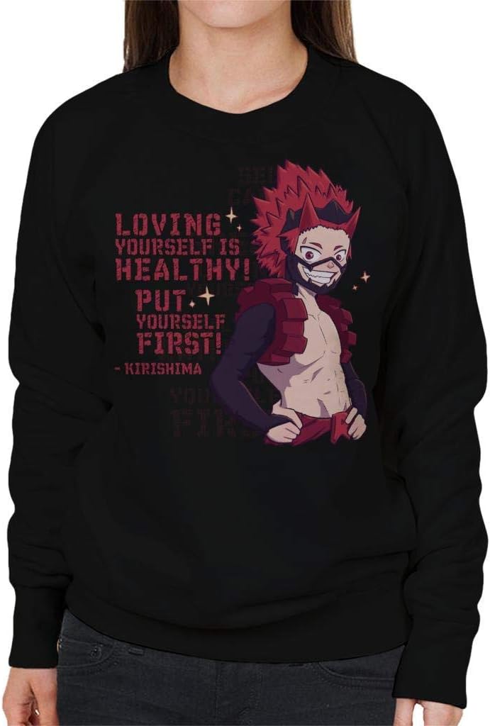 DCVZJA My Hero Academia Motivational Kirishima Women's Sweatshirt