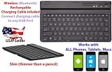Universal Bluetooth Wireless Keyboard Slim Model for Mac, Android, Phone and Tablet