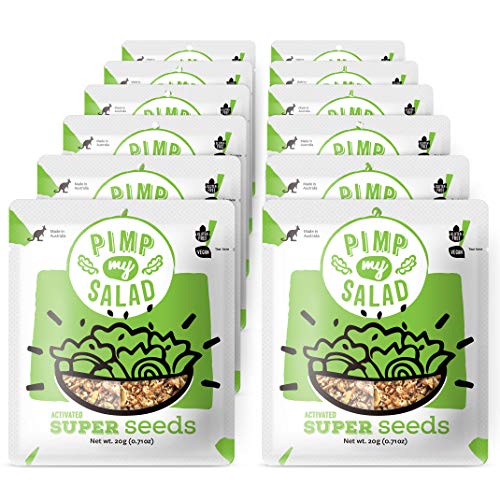 PIMP MY SALAD Vegan Superfood Seeds | Keto, Gluten Free, Paleo, Dairy Free | Crunchy Meal & Salad Toppings Made with Whole Food Ingredients | 12 Single Serve Packets
