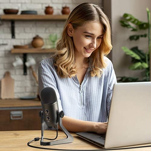 USB desktop microphone for high-quality audio output, ideal for professional development and management tasks.