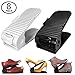 SHOESANIZER adjustable shoe organizer - Double closet storage shoe slots. Best for Shoe racks, Shoe shelves and Cabinets. Home space saver shoe stackers (8 Piece Black )