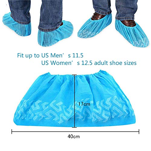 Disposable Boot & Shoe Covers 200 Pack (100 Pairs) NonSlip, Durable